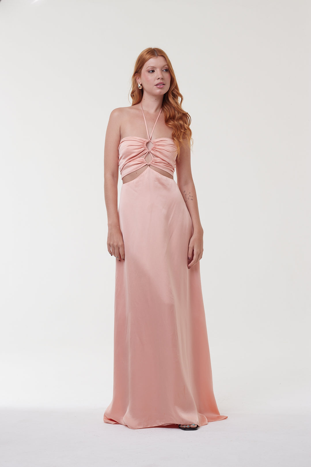 Vestido Encanto Rosé em Seda