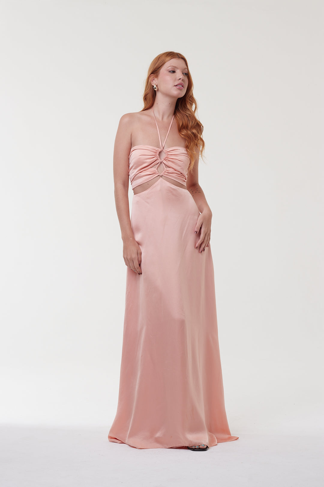Vestido Encanto Rosé em Seda