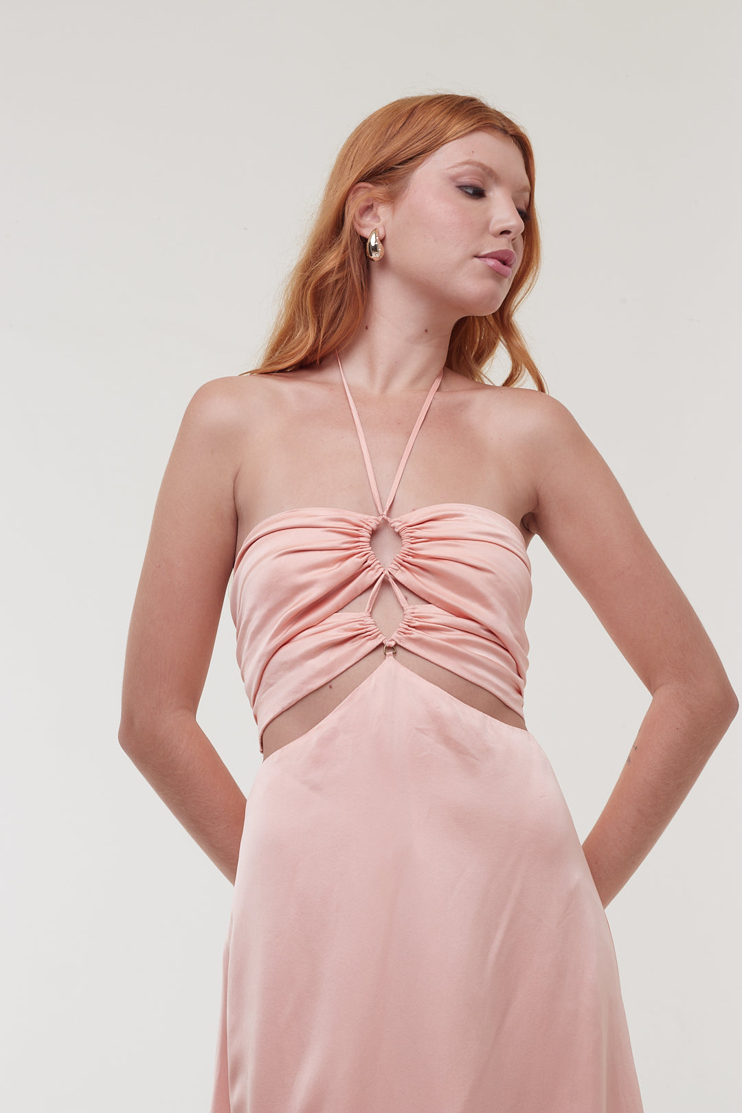 Vestido Encanto Rosé em Seda
