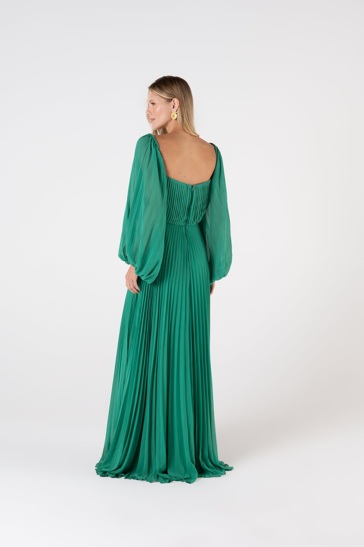 Vestido Garden em Verde Plissado - Fabulous Agilitá