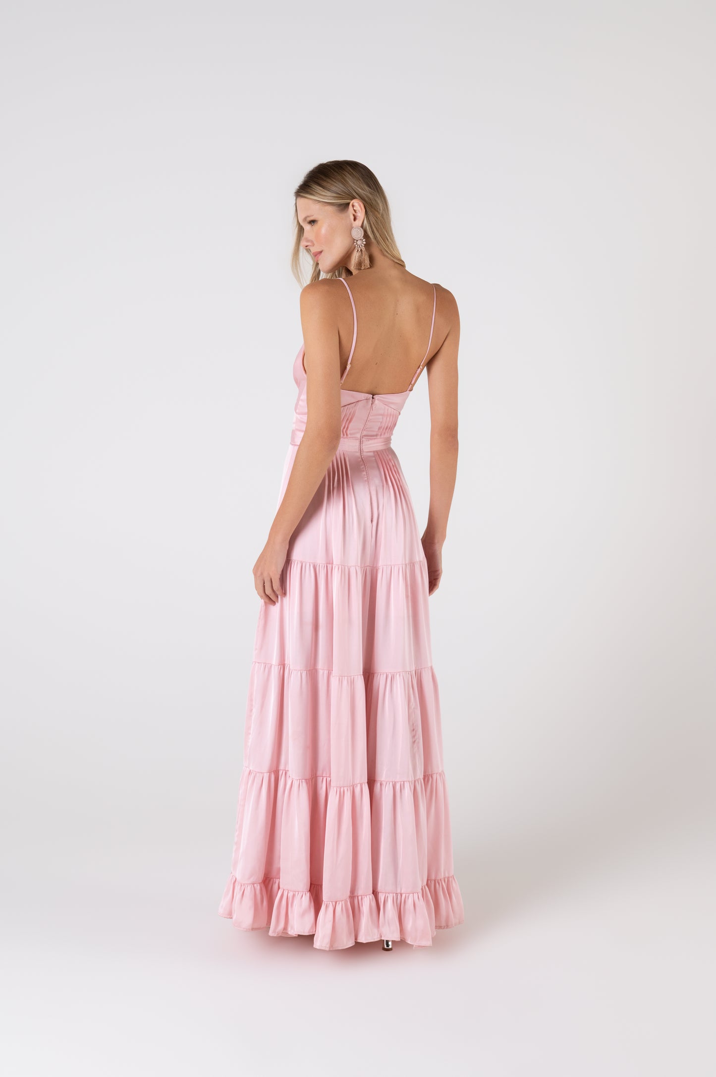 Vestido Longo Rosa Vitória - Fabulous Agilità