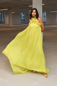 Vestido Longo Cetim Rafine Verde - PatBo