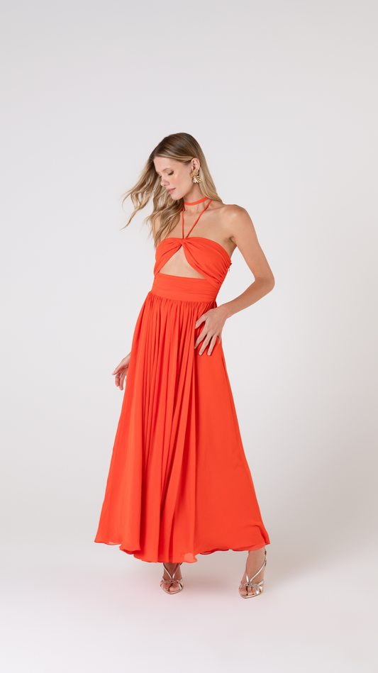 Vestido Asha Laranja - Candy Brown