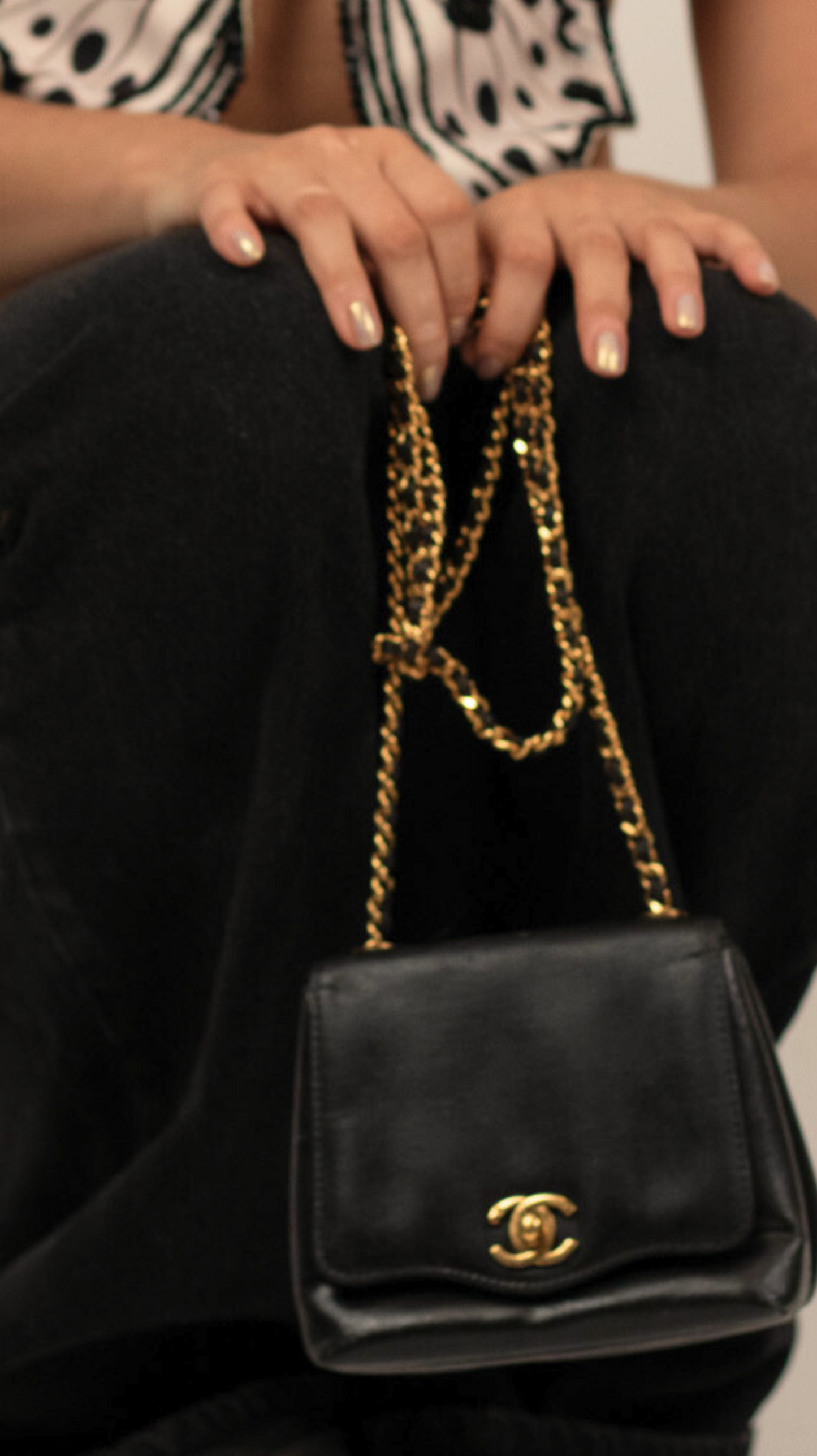 Bolsa Chanel Preto Cetim