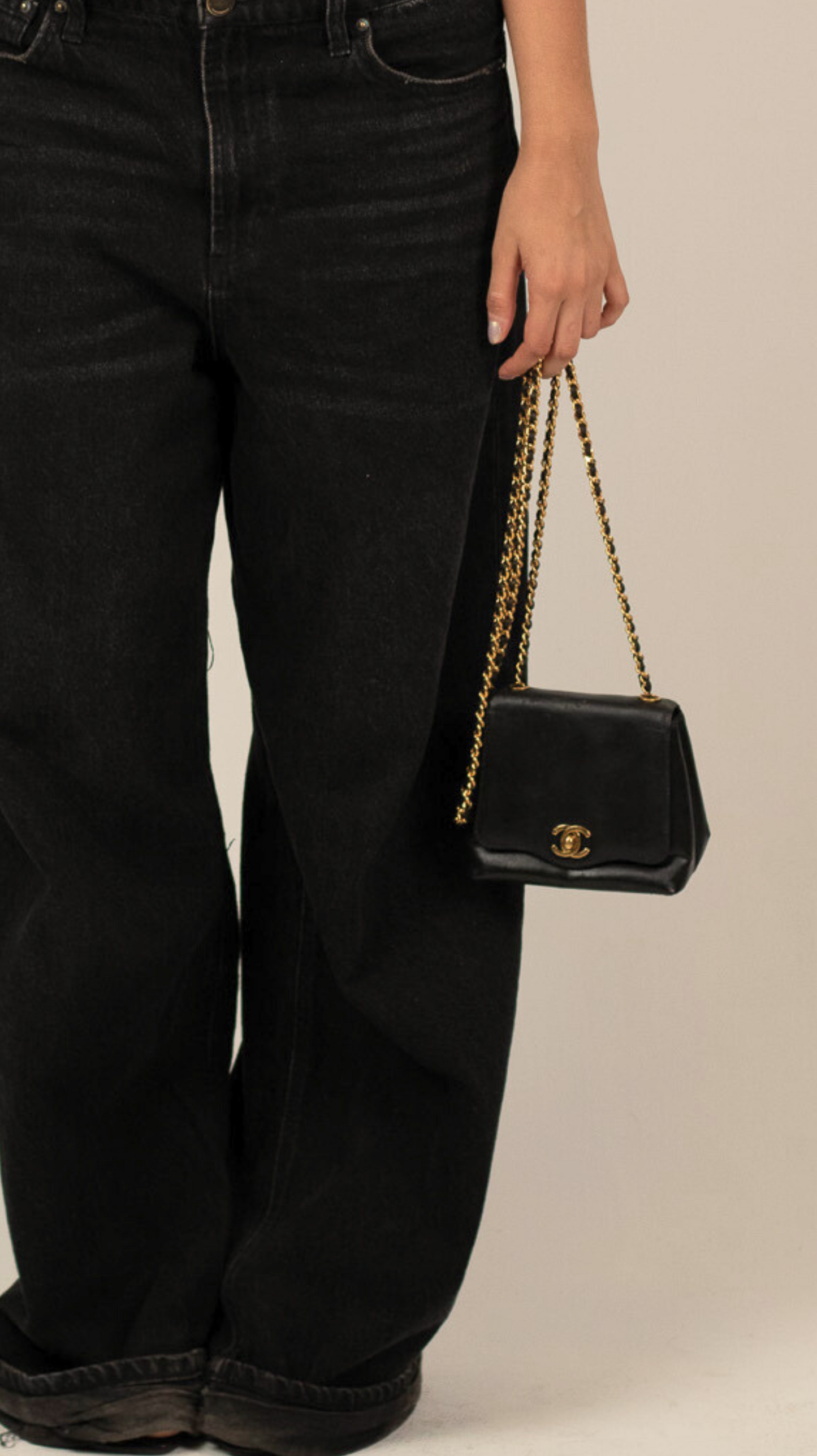 Bolsa Chanel Preto Cetim