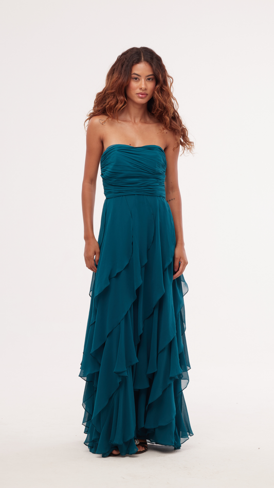 Vestido Oceana Chiffon Ruffled - Arthur Caliman