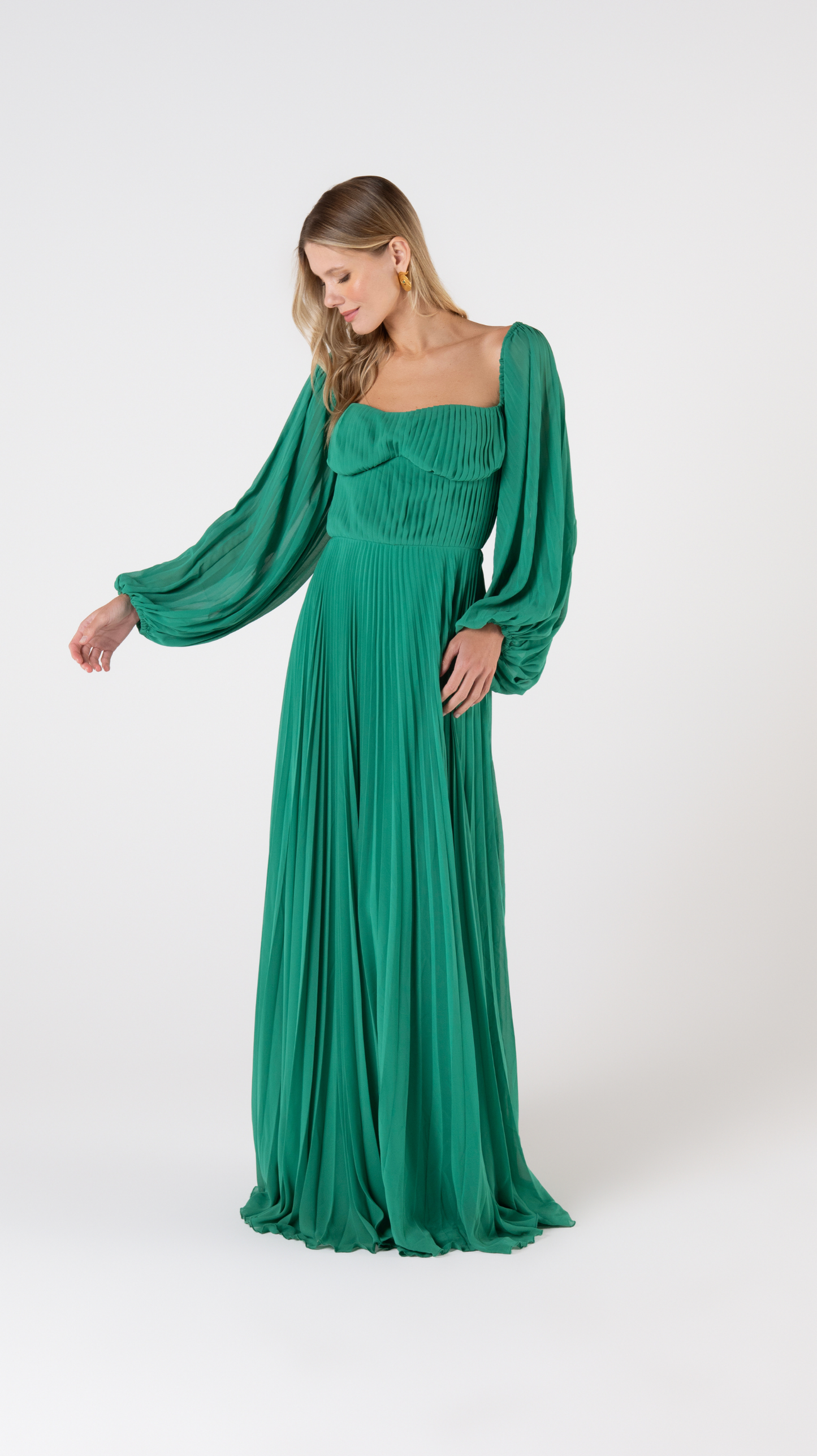 Vestido Garden em Verde Plissado - Fabulous Agilitá