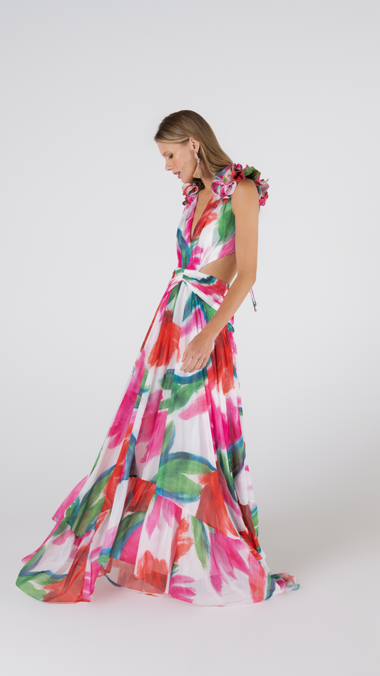 Vestido Maxi Allegro Secret Garden - PatBo