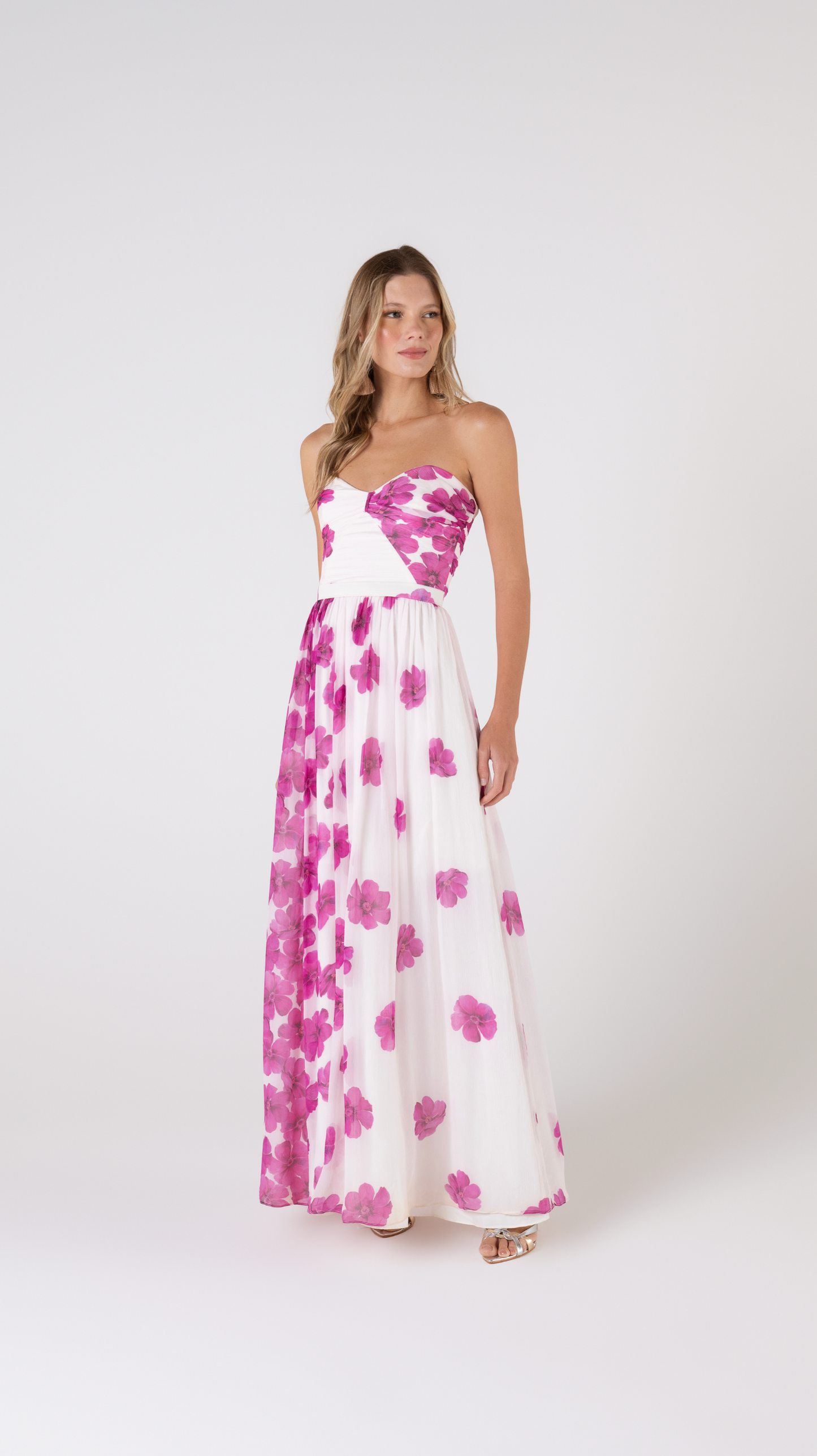 Vestido Longo de Seda Floral Dani Flower Blossom - Fabulous Agilità