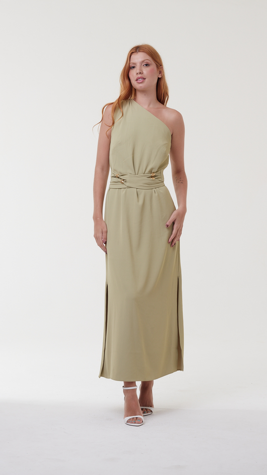Vestido Evasê Um Ombro Só - Shoulder