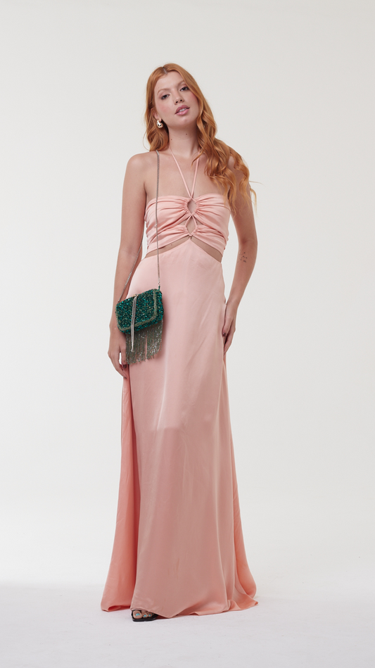 Vestido Encanto Rosé em Seda