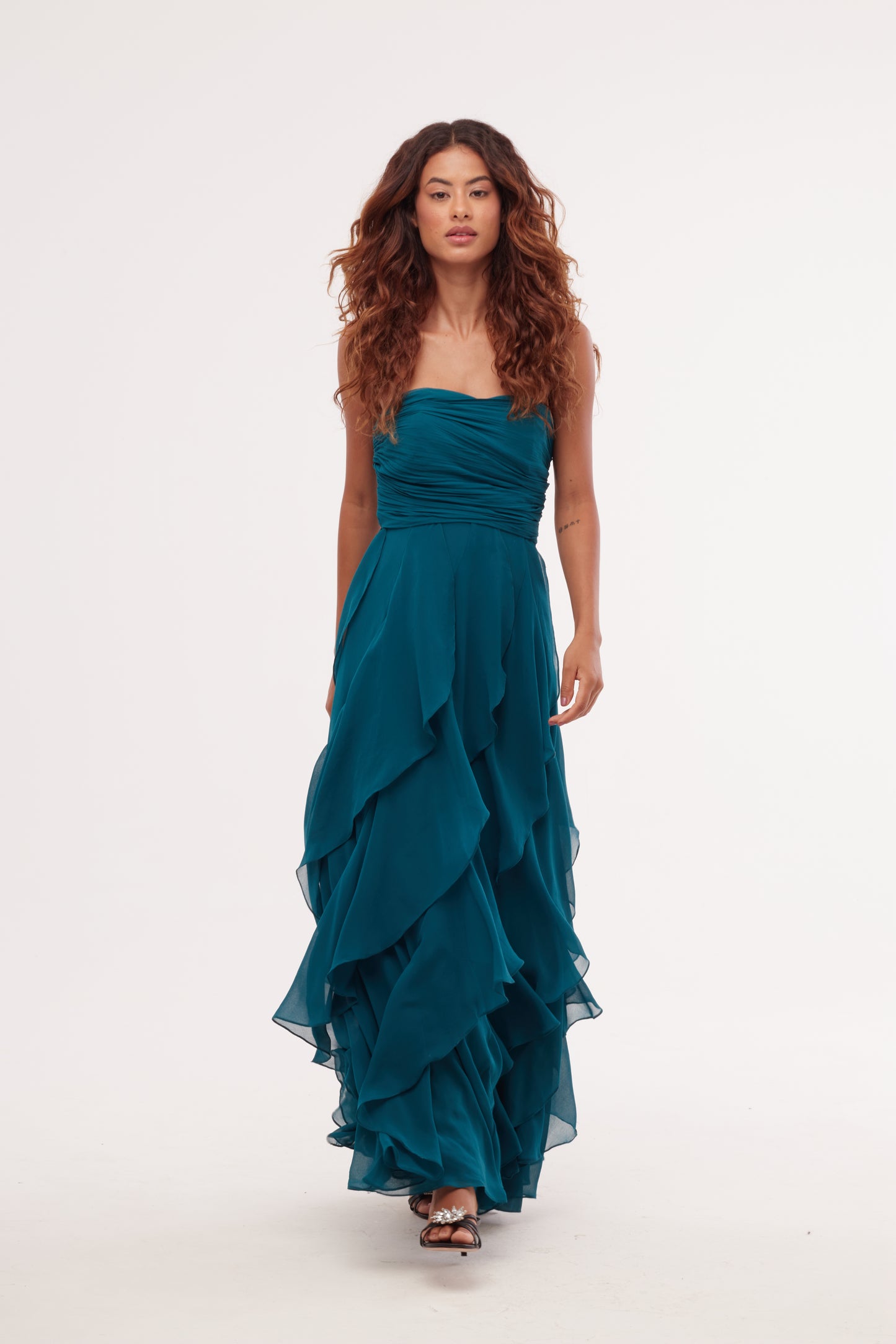 Vestido Oceana Chiffon Ruffled