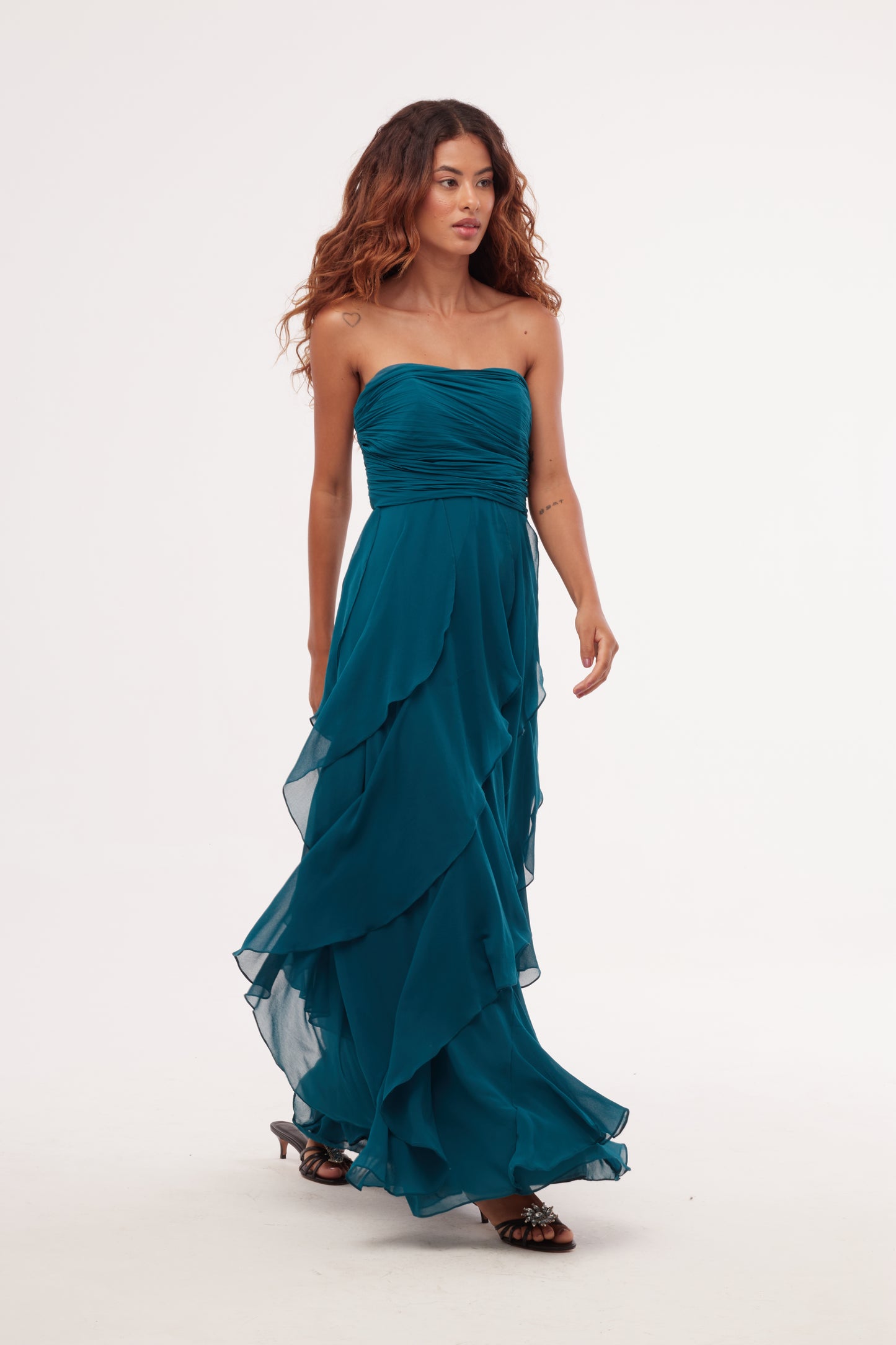 Vestido Oceana Chiffon Ruffled