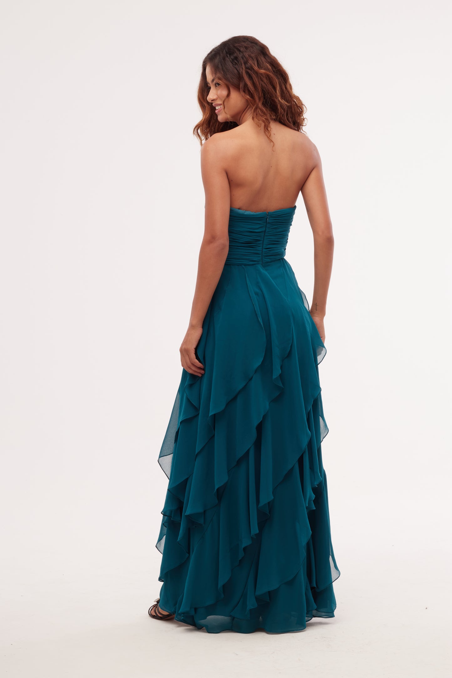 Vestido Oceana Chiffon Ruffled