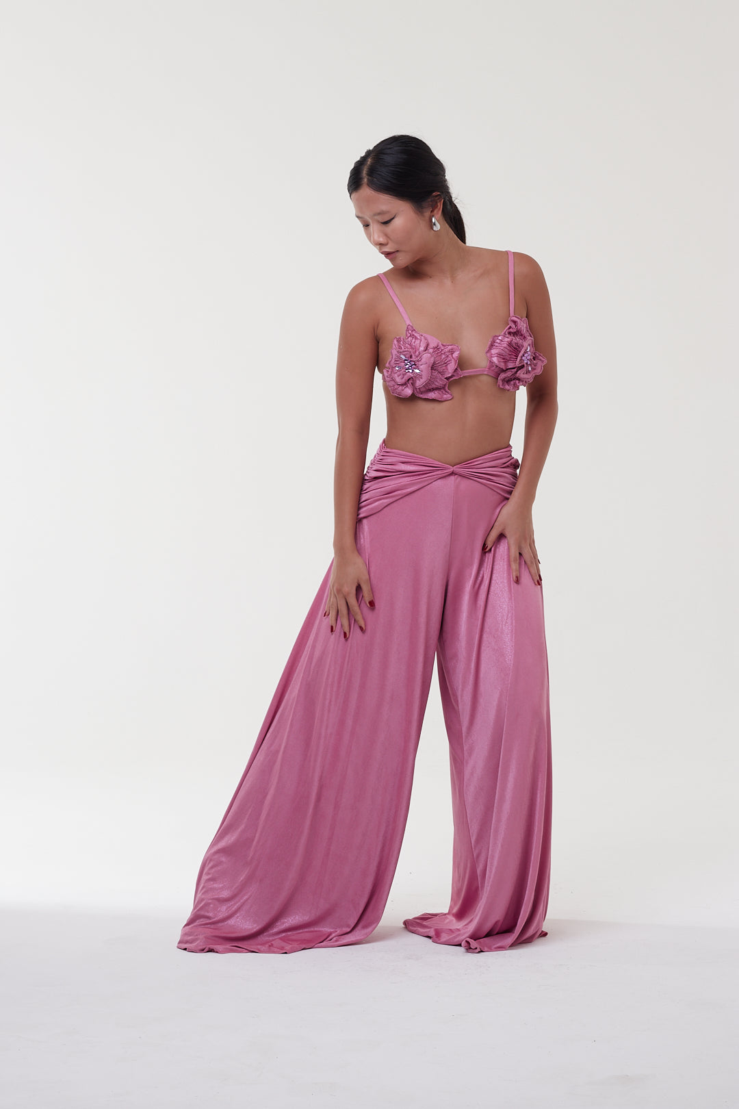 Conjunto Rosa Flor - PatBo
