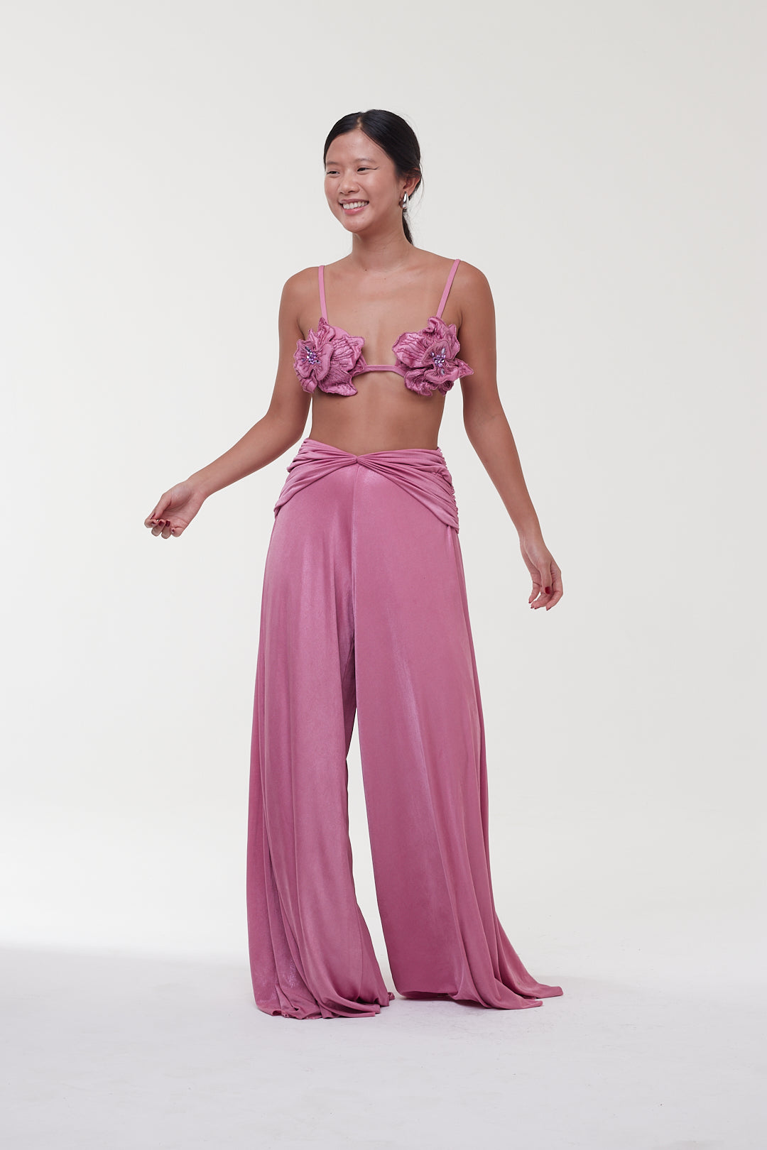 Conjunto Rosa Flor - PatBo