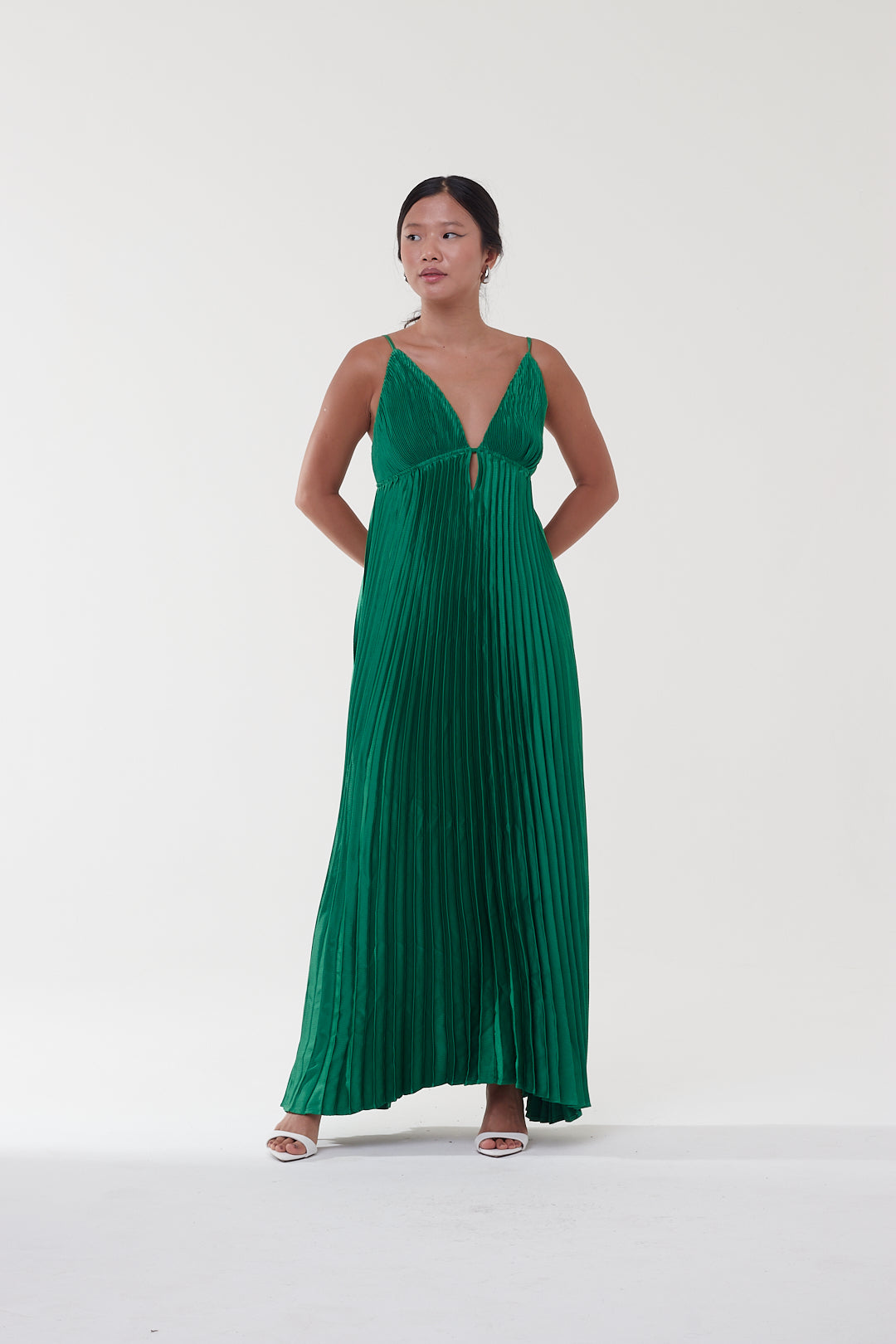 Vestido Drapeado Verde - Farm