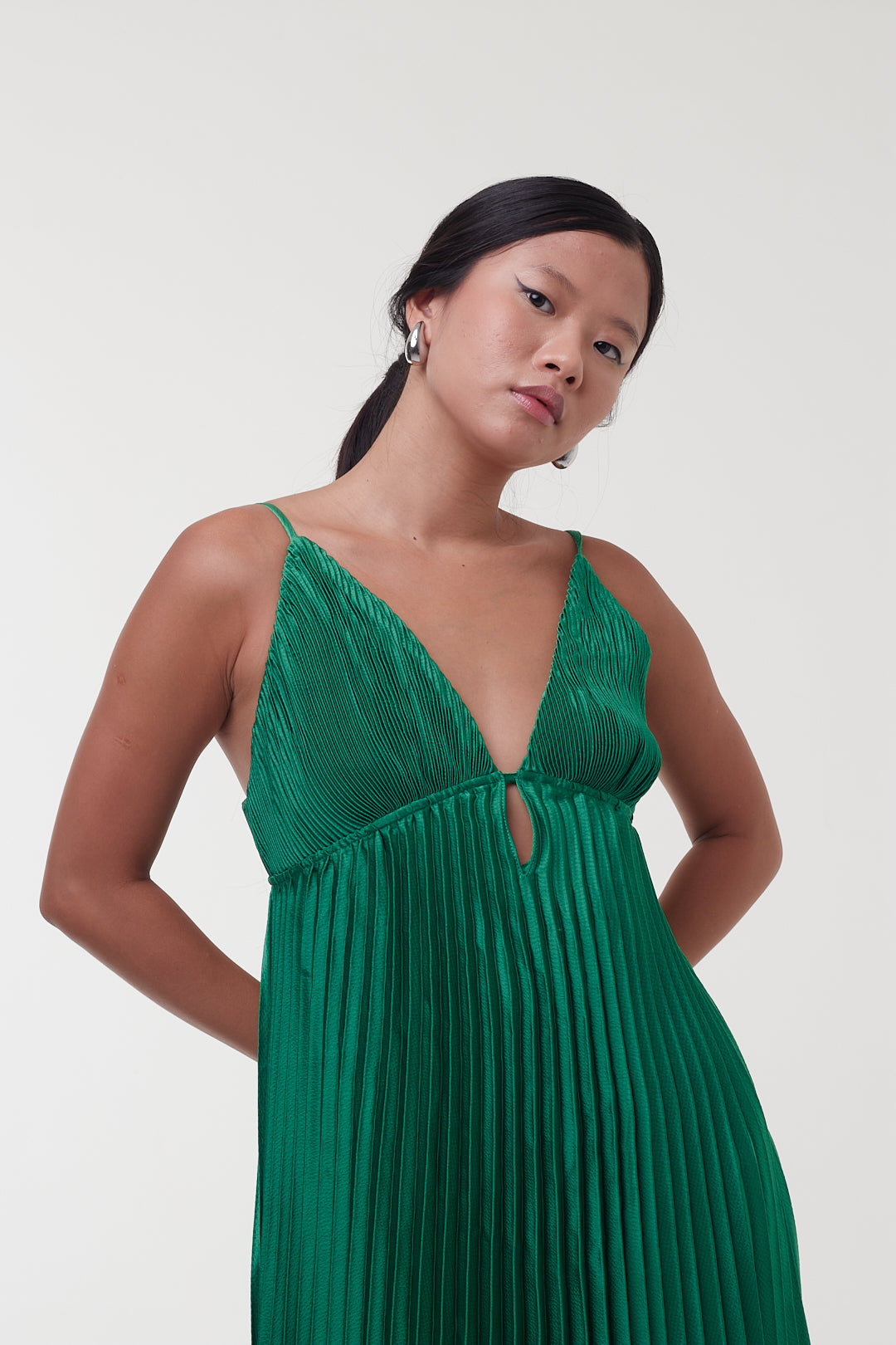 Vestido Drapeado Verde - Farm