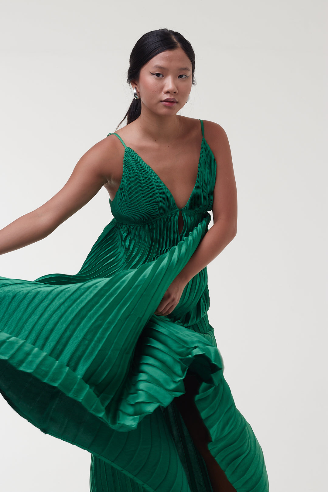 Vestido Drapeado Verde - Farm