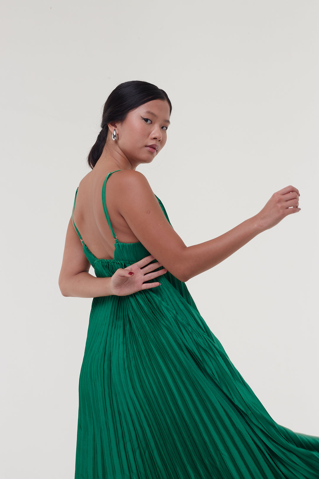 Vestido Drapeado Verde - Farm
