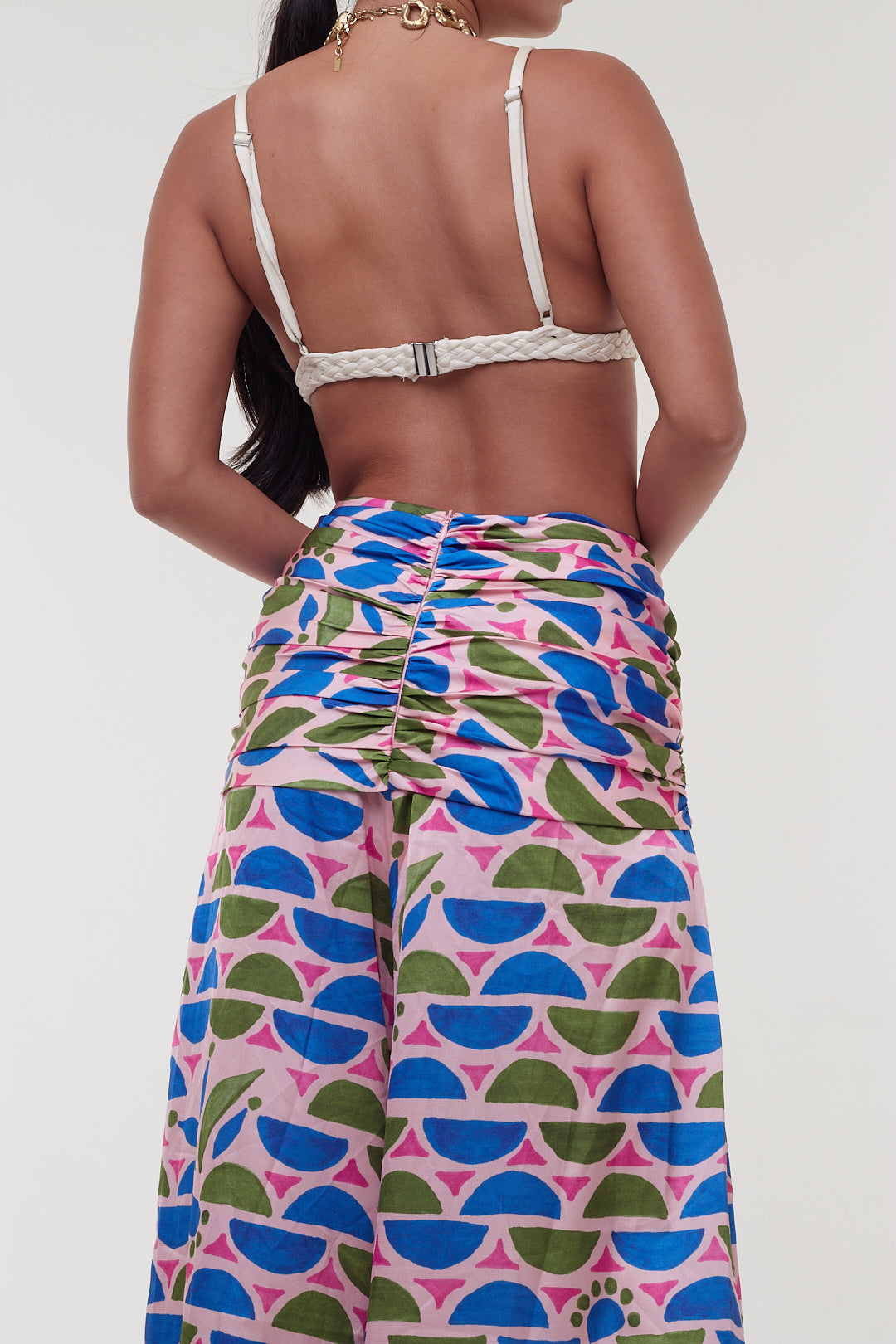 Calça Azul e Rosa Estampas - PatBo