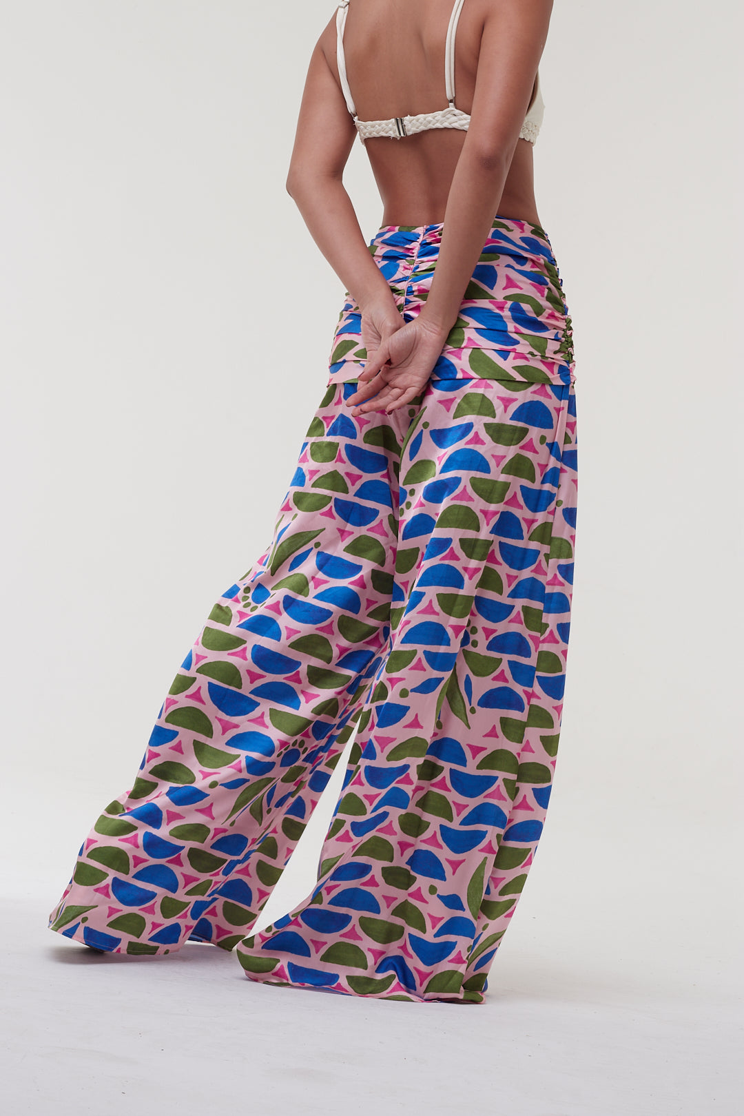 Calça Azul e Rosa Estampas - PatBo