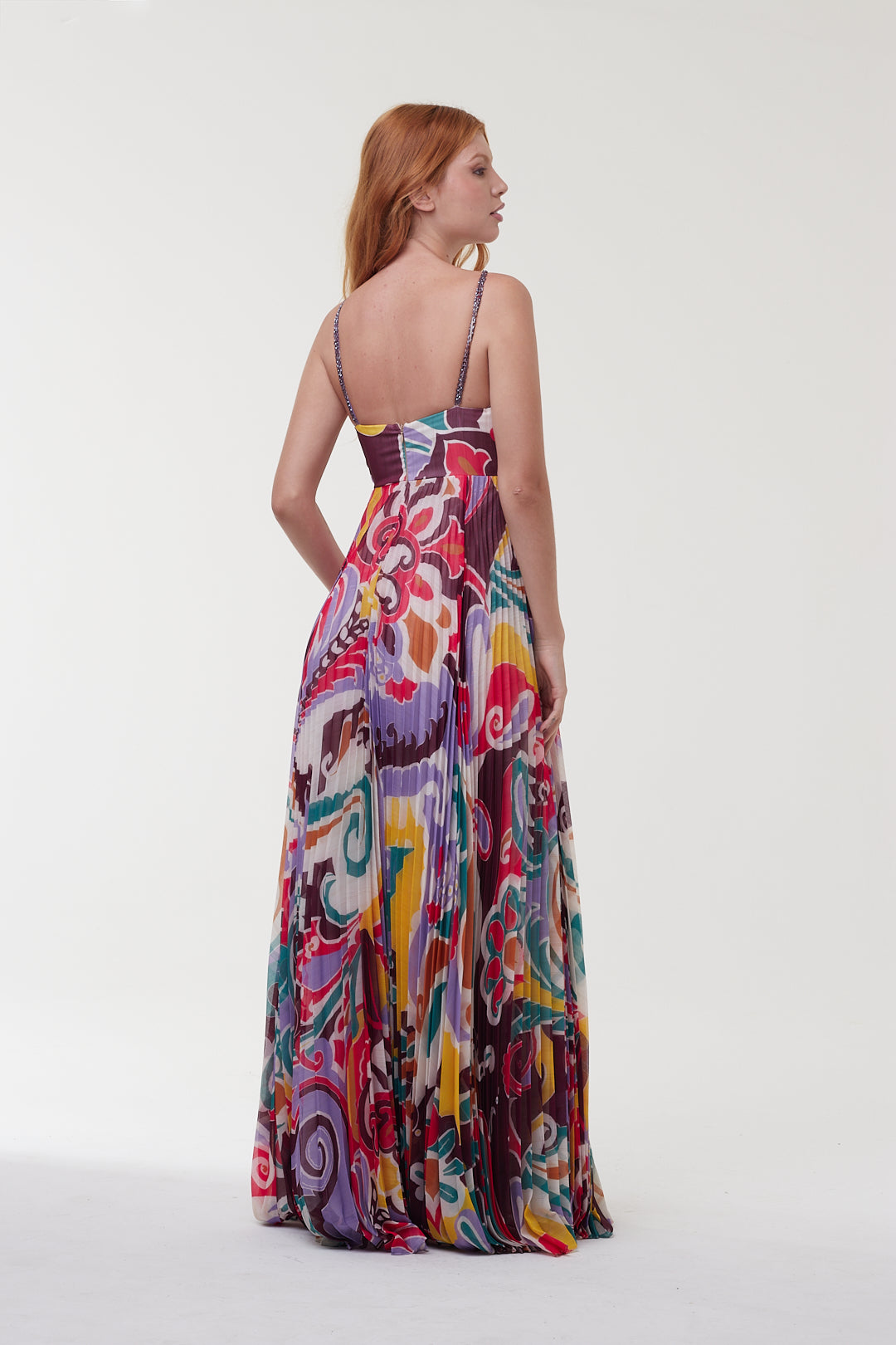 Beaded Daydreamer Pleated Gown - PatBo