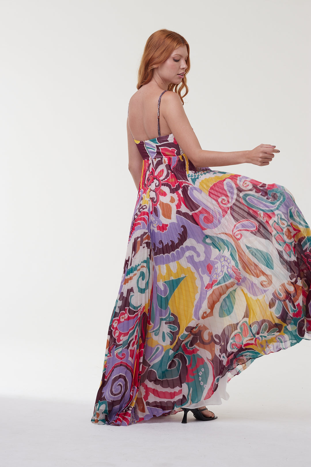 Beaded Daydreamer Pleated Gown - PatBo