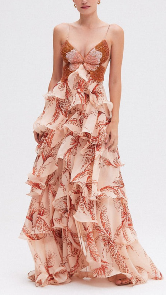 Vestido Longo Sunset Bege NYFW - PatBo