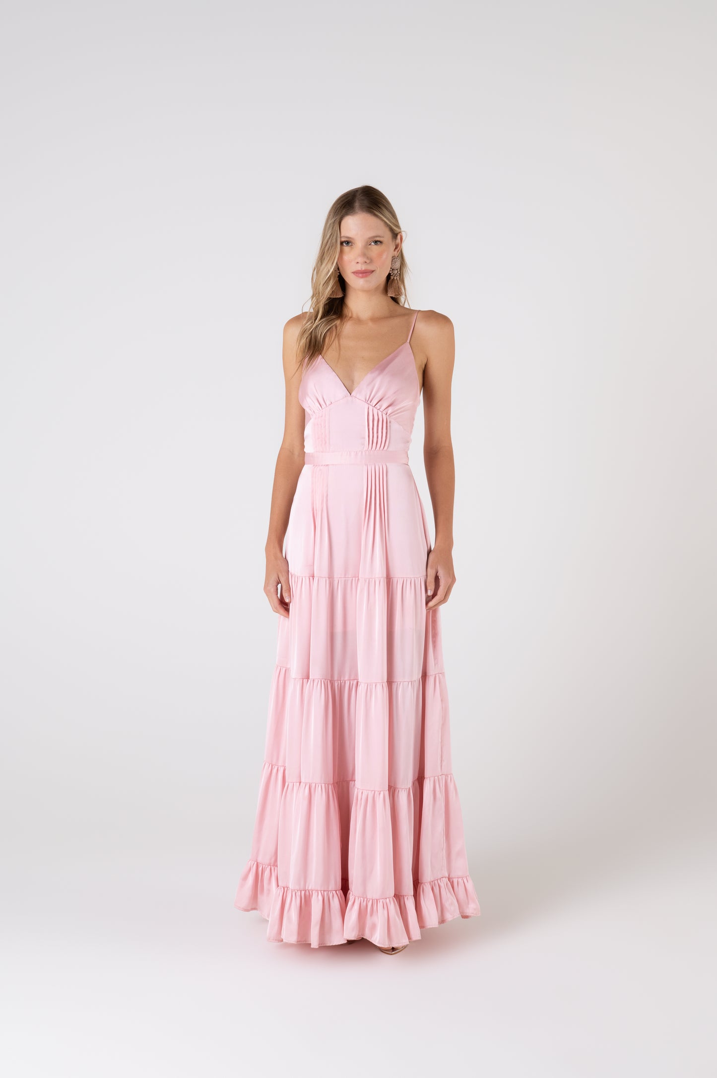 Vestido Longo Rosa Vitória - Fabulous Agilità