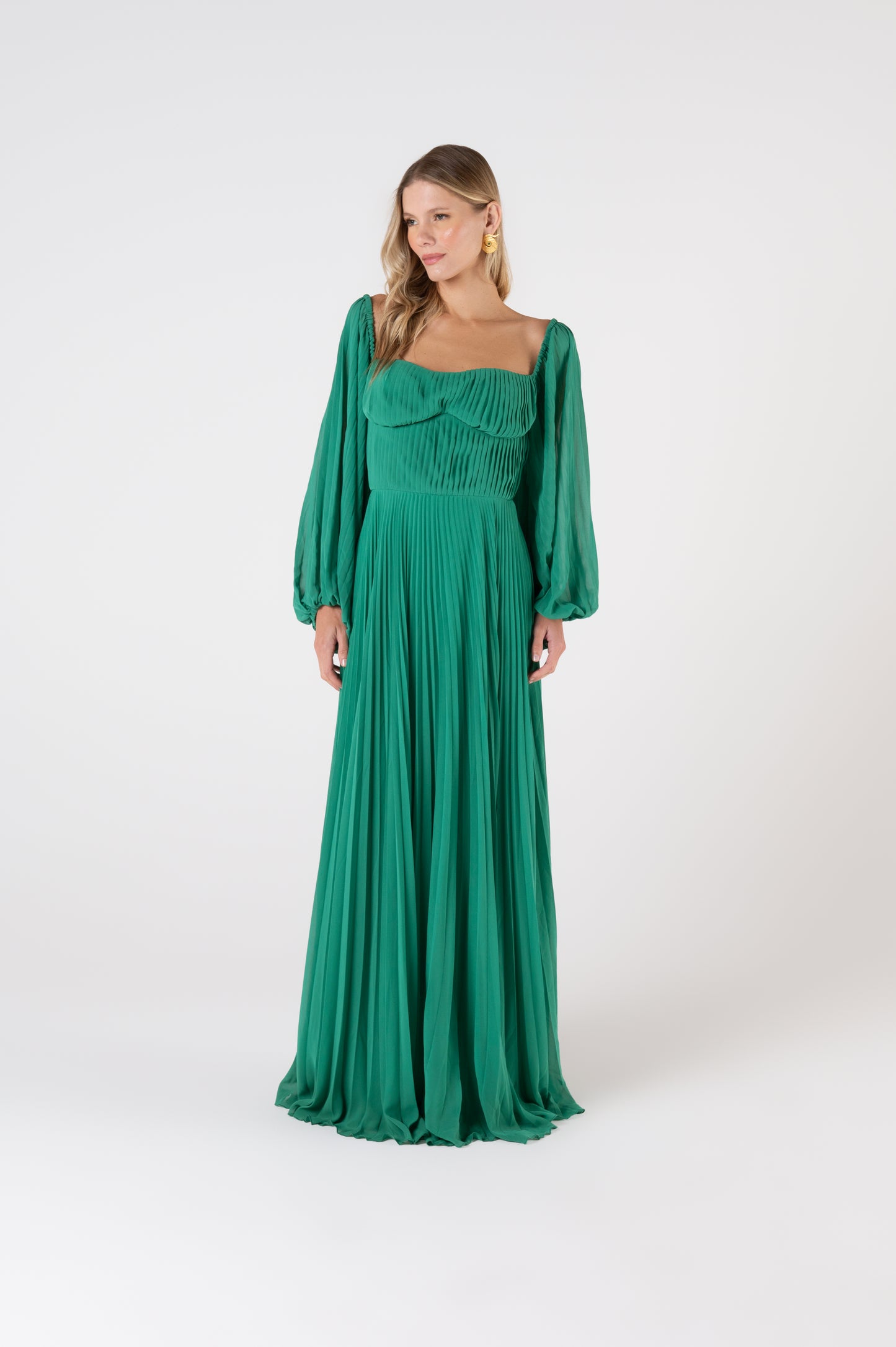 Vestido Garden em Verde Plissado - Fabulous Agilitá