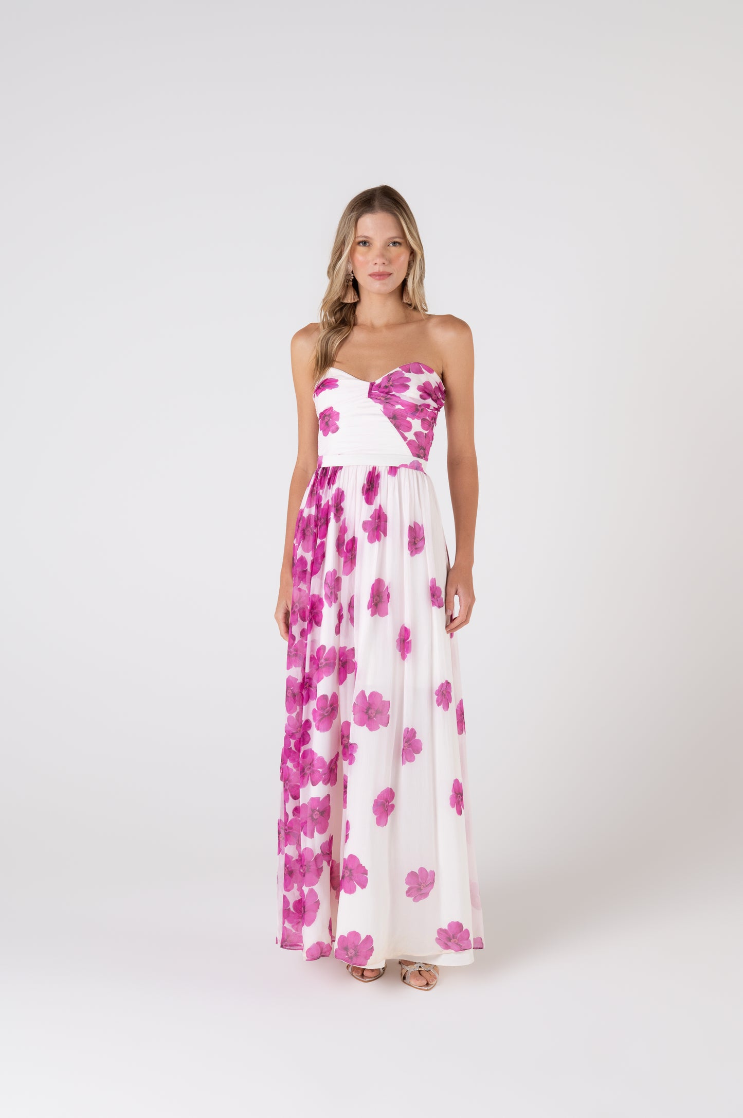 Vestido Longo de Seda Floral Dani Flower Blossom - Fabulous Agilità