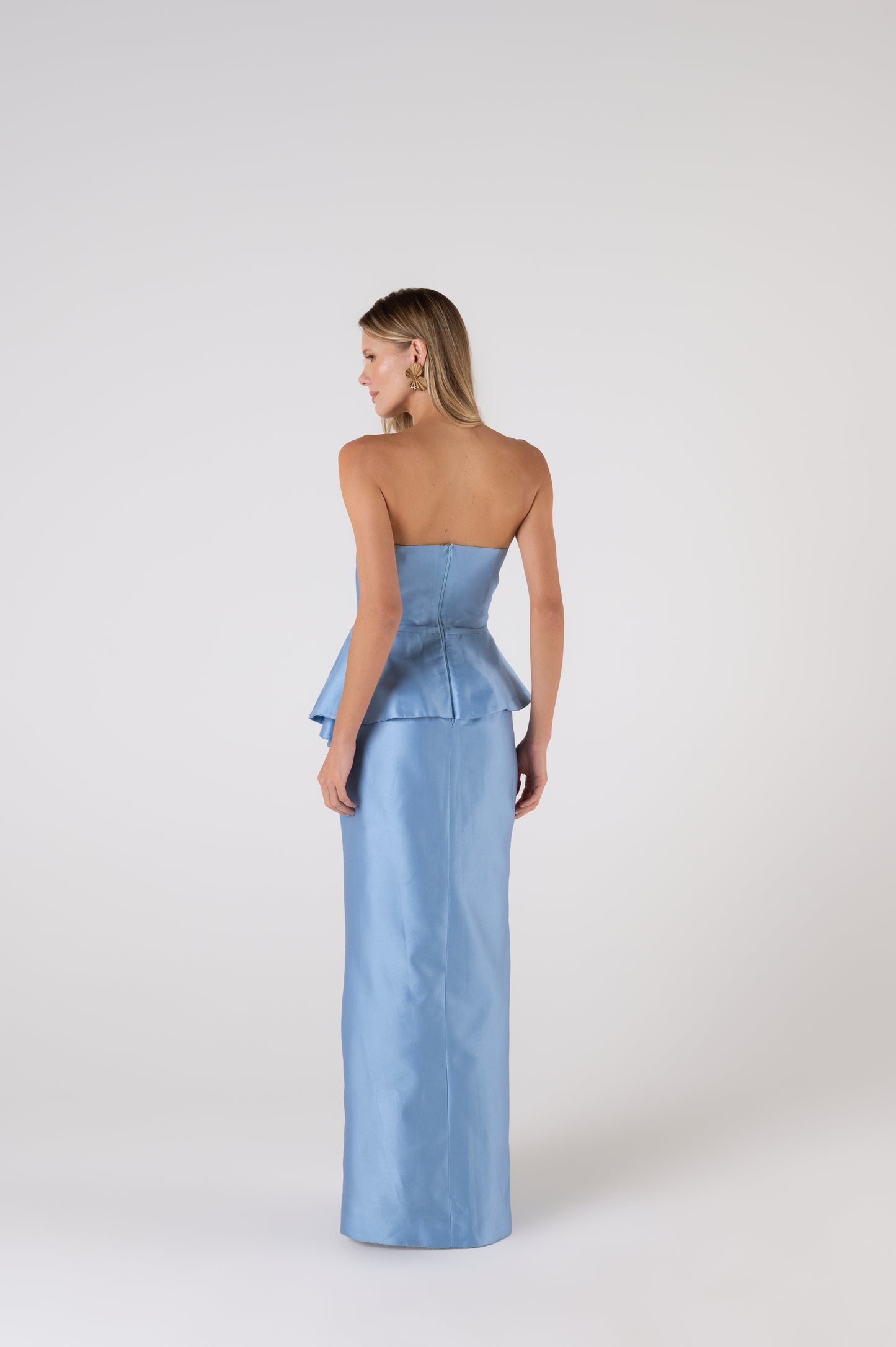 Vestido Belle Fleur em Azul Serenity - PatBo