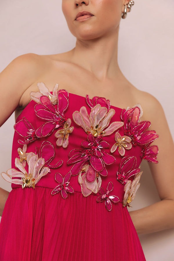 Vestido Longo Silky Grace Aura Pink - PatBo