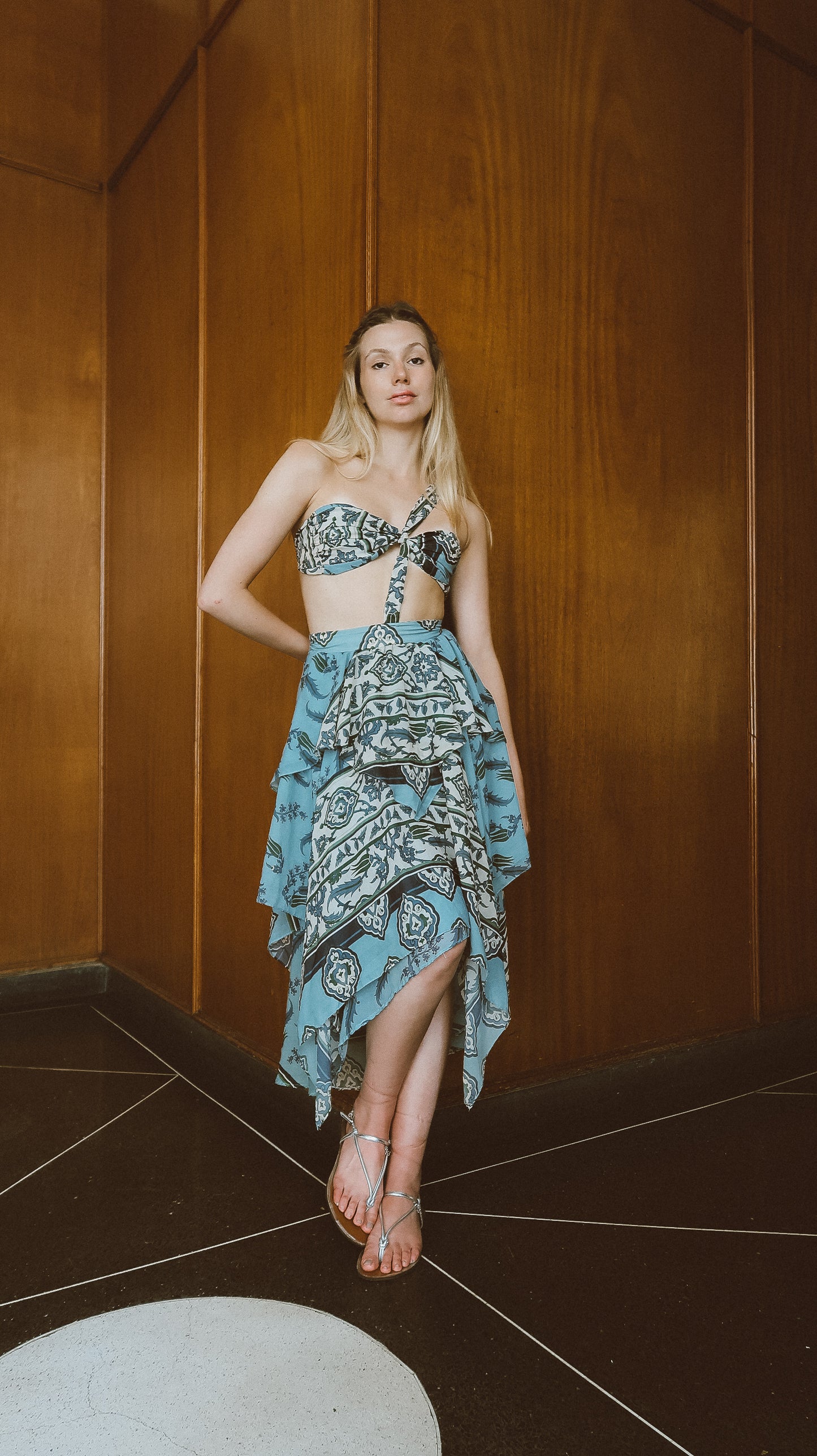 Conjunto Praia Azul com Estampa Em Print - PatBo