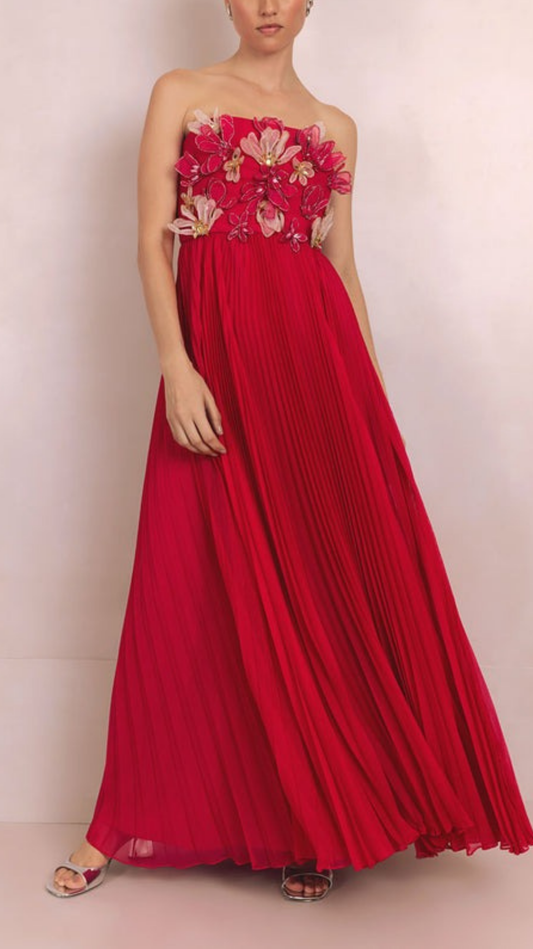 Vestido Longo Silky Grace Aura Pink - PatBo